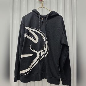 Thor Black and White Zip-Up Sweater